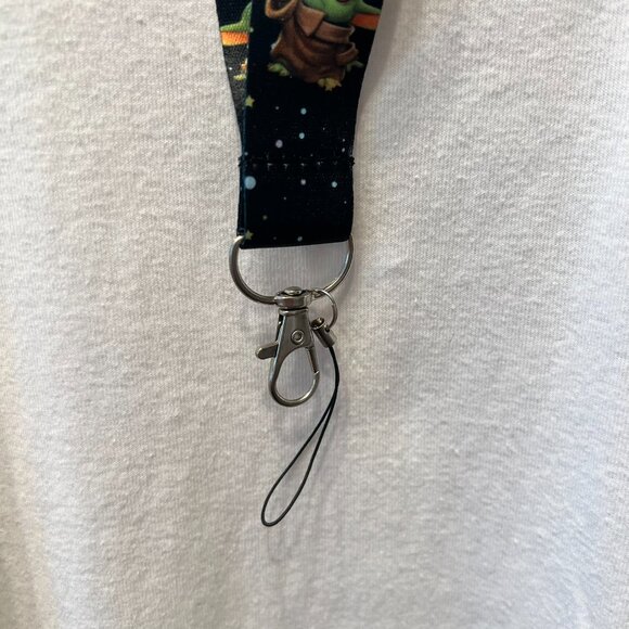 Baby Yoda Grogu The Mandalorian Pin Trading Lanyard w/Card Clip & Loop (NEW!) - Picture 6 of 8